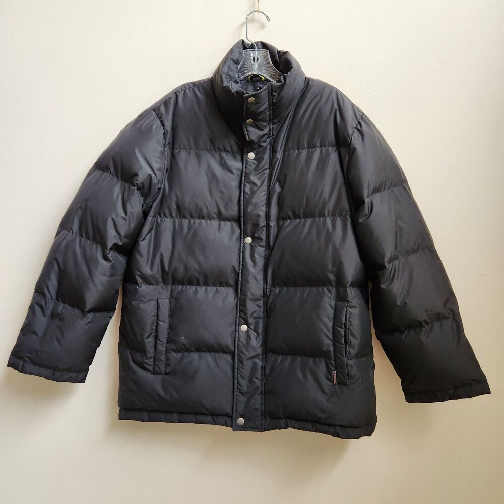Guess Jacket Mens M Black Puffer Down Full Zip Coat Gorpcore Outdoor Winter